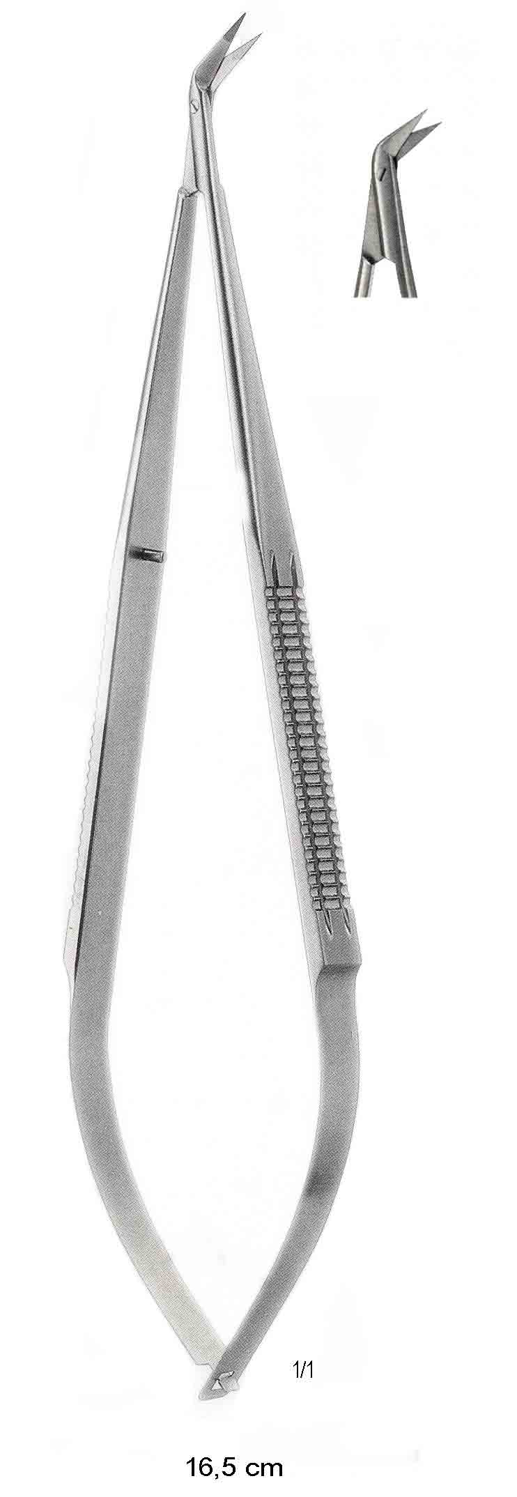 MİKRO MAKAS EĞRİ  45º 16.5 CM   